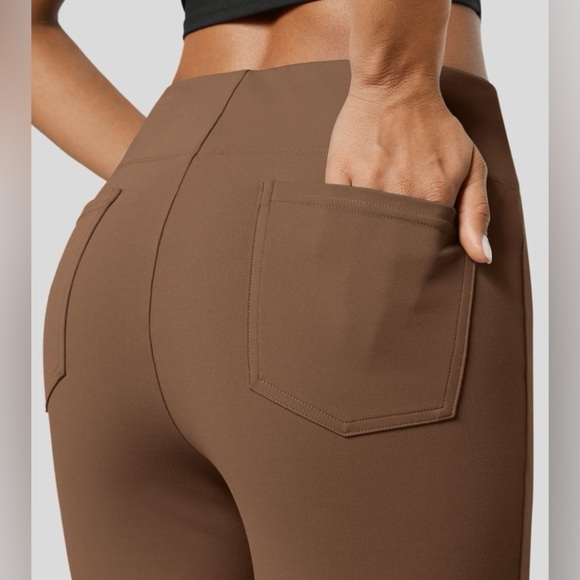 Halara Flex™ High Waisted Back Side Pocket Slight Flare Work Pants - Picture 4 of 5